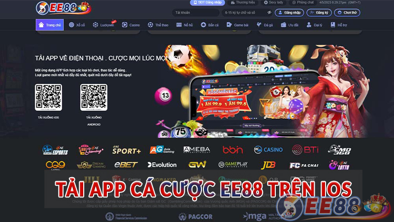 Tải app cá cược EE88 trên iOS